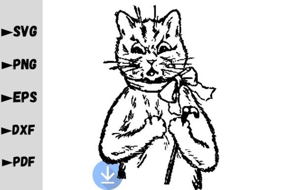 Anxious Cat SVG for Crafts and Graphics