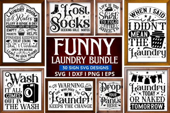 Fun Laundry Graphics for Creative Crafts