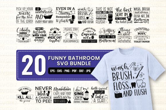 Funny Bathroom Graphics for Crafts