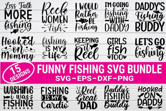 Funny Fishing Graphics for Crafts