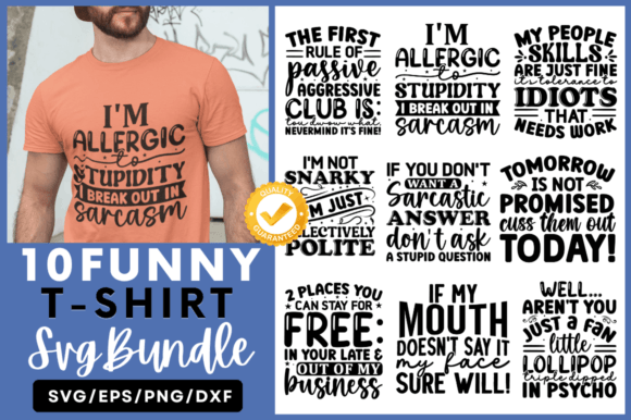 Funny Tshirt Svg Bundle Graphics for Crafts