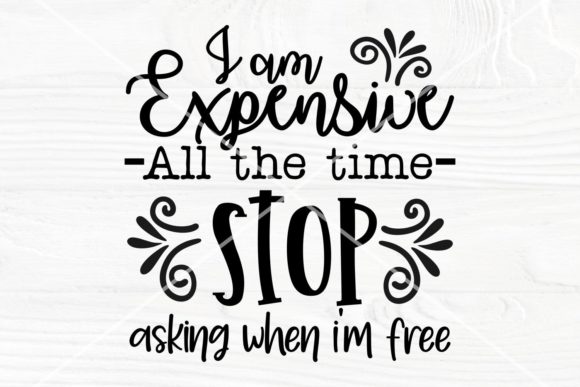 I Am Expensive All the Time SVG Funny Graphics for Crafts
