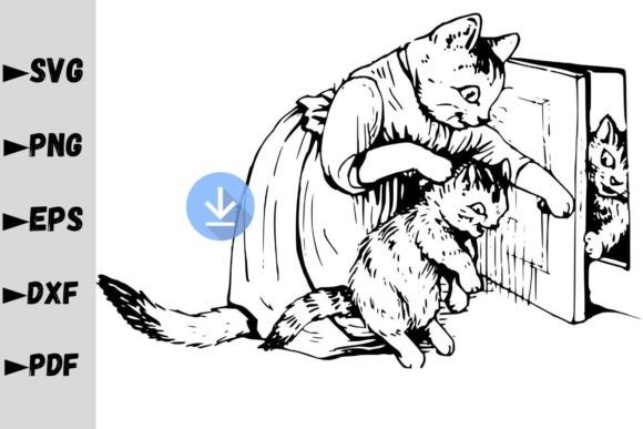 Mama Cat and Funny Kittens SVG for Crafts