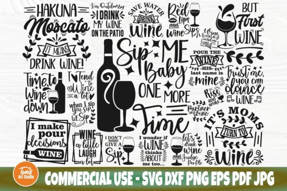 Wine SVG Bundle: A Graphic Asset for Creative Crafts